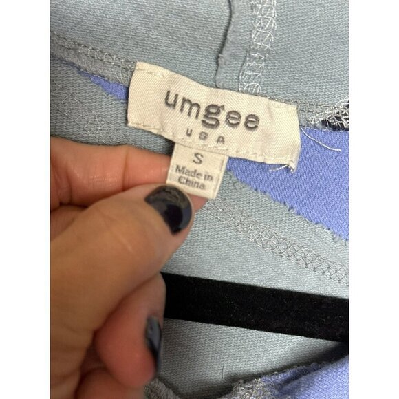 Umgee USA Women's Small Color Block 100% Cotton Hooded Drawstring Sweatshirt - Picture 6 of 9